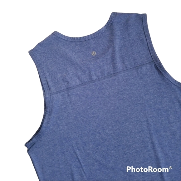 LULULEMON Training Sleeveless Tank Top Heathered Harbor Blue - Picture 6 of 9